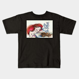 Mermaid singing Kids T-Shirt